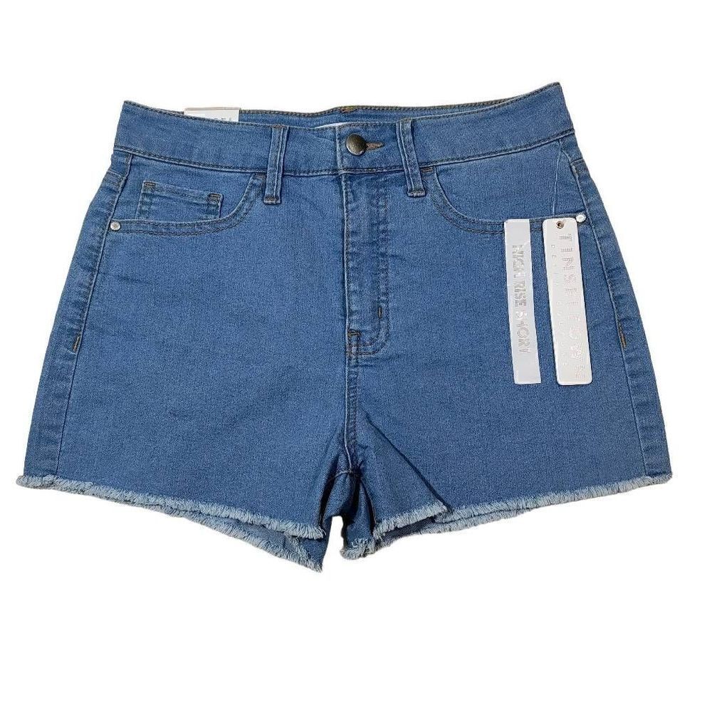 Tinsel Town Raw Hem Blue Jean Shorts -R